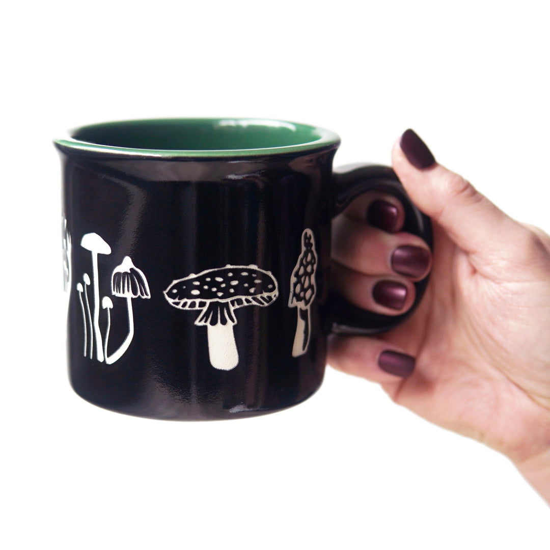Mushroom Collection Camp Mug - Dishwasher-Safe, Microwave-Safe