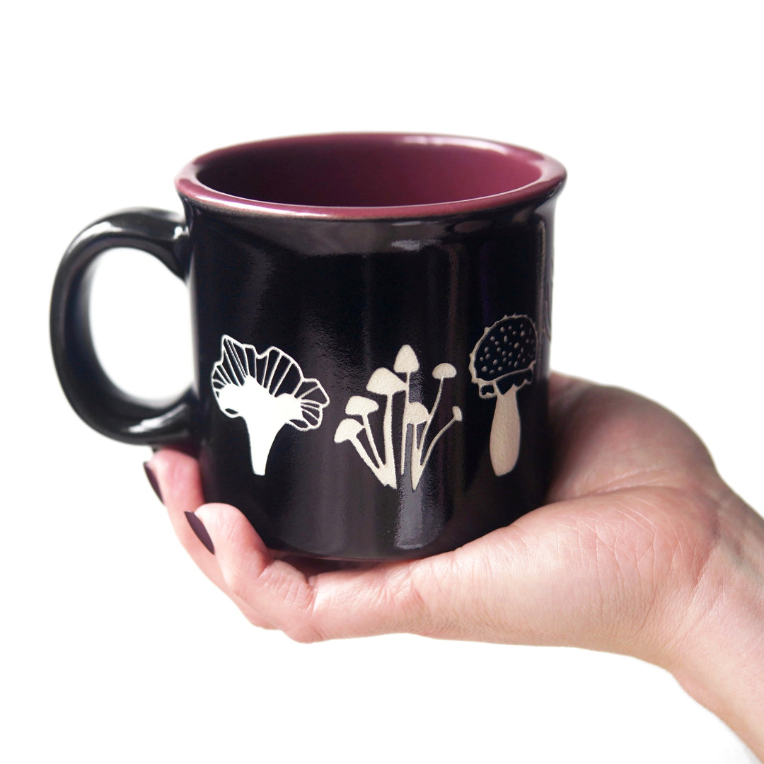 Mushroom Collection Camp Mug - Dishwasher-Safe, Microwave-Safe