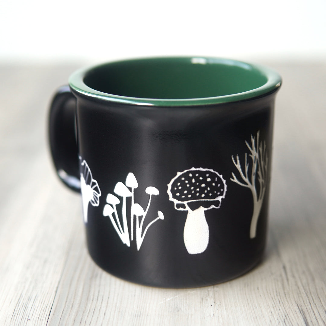 Mushroom Collection Camp Mug - Dishwasher-Safe, Microwave-Safe