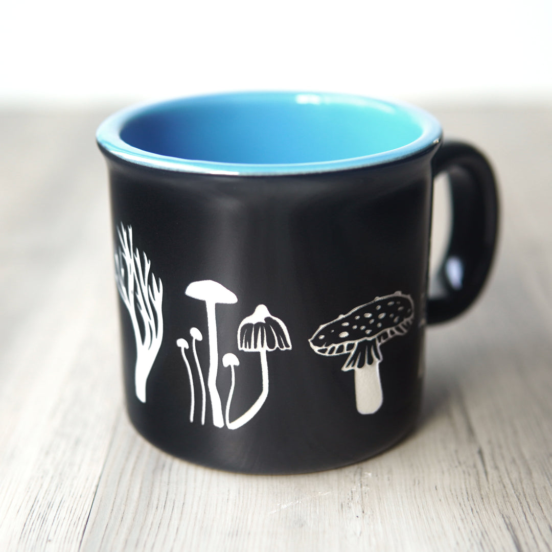 Mushroom Collection Camp Mug - Dishwasher-Safe, Microwave-Safe