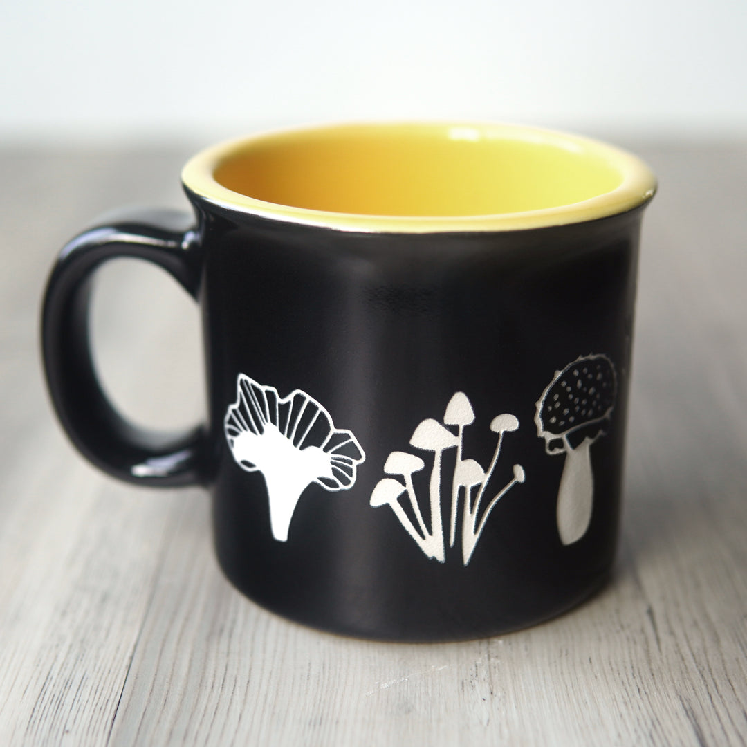 Mushroom Collection Camp Mug - Dishwasher-Safe, Microwave-Safe