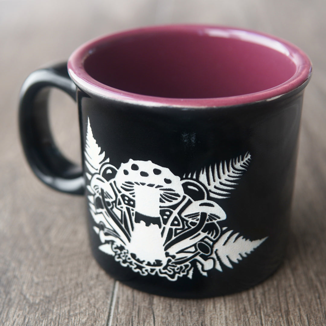 Mushroom + Ferns Camp Mug - made in USA ceramic