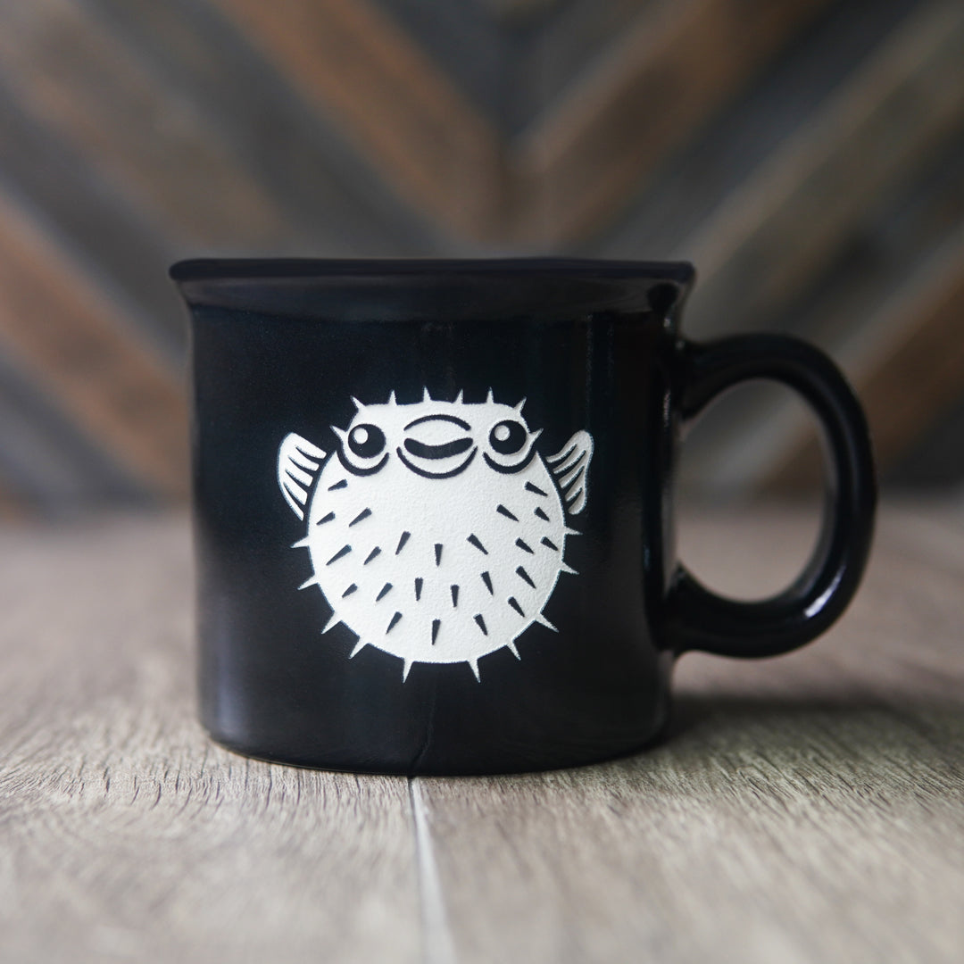 Pufferfish Camp Mug - nautical made in USA ceramic