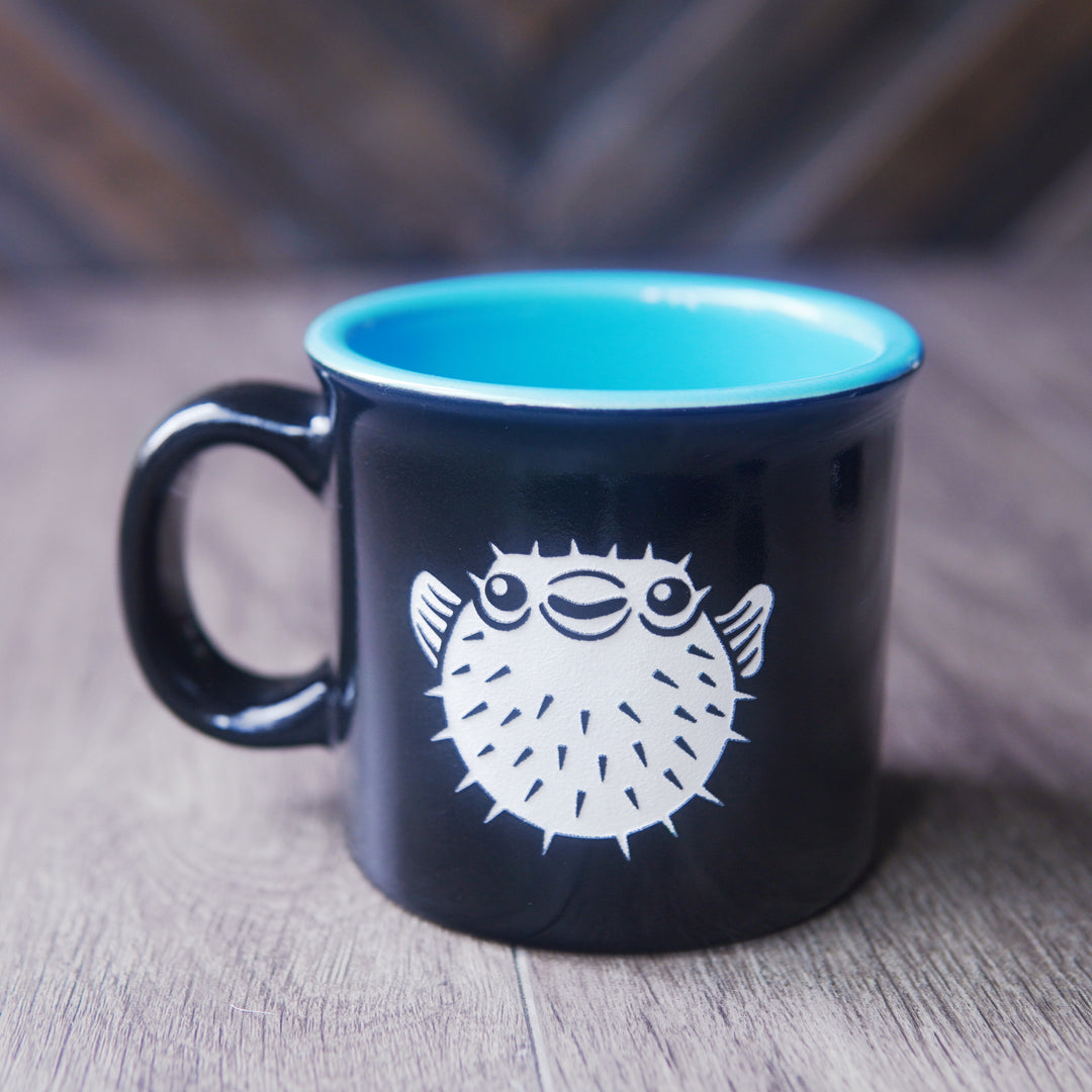 Pufferfish Camp Mug - nautical made in USA ceramic