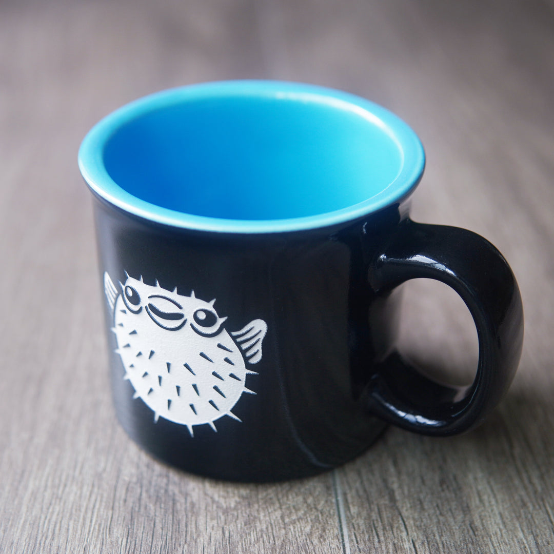 Pufferfish Camp Mug - nautical made in USA ceramic
