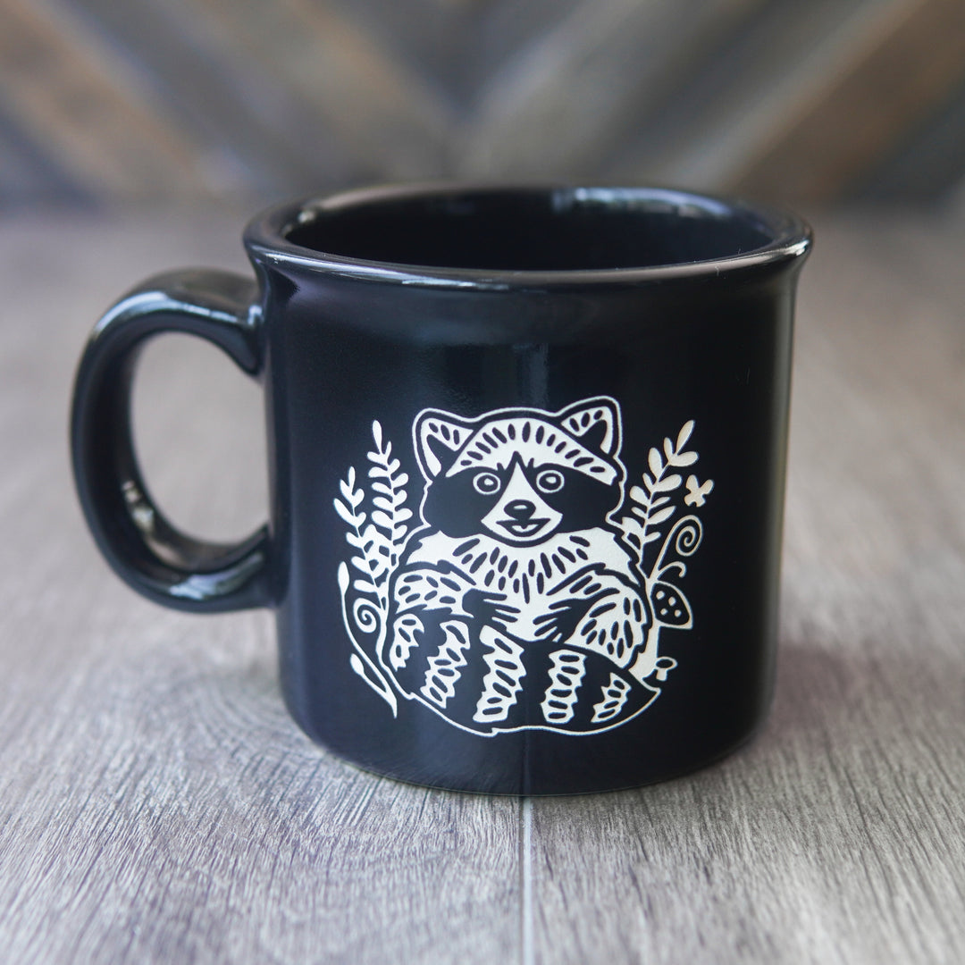 Raccoon Camp Mug - made in USA ceramic