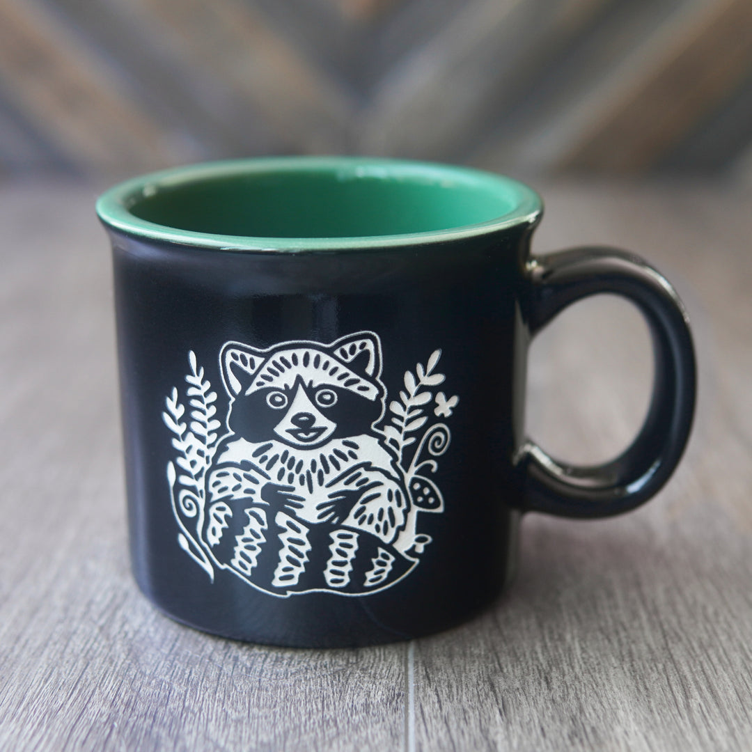 Raccoon Camp Mug - made in USA ceramic