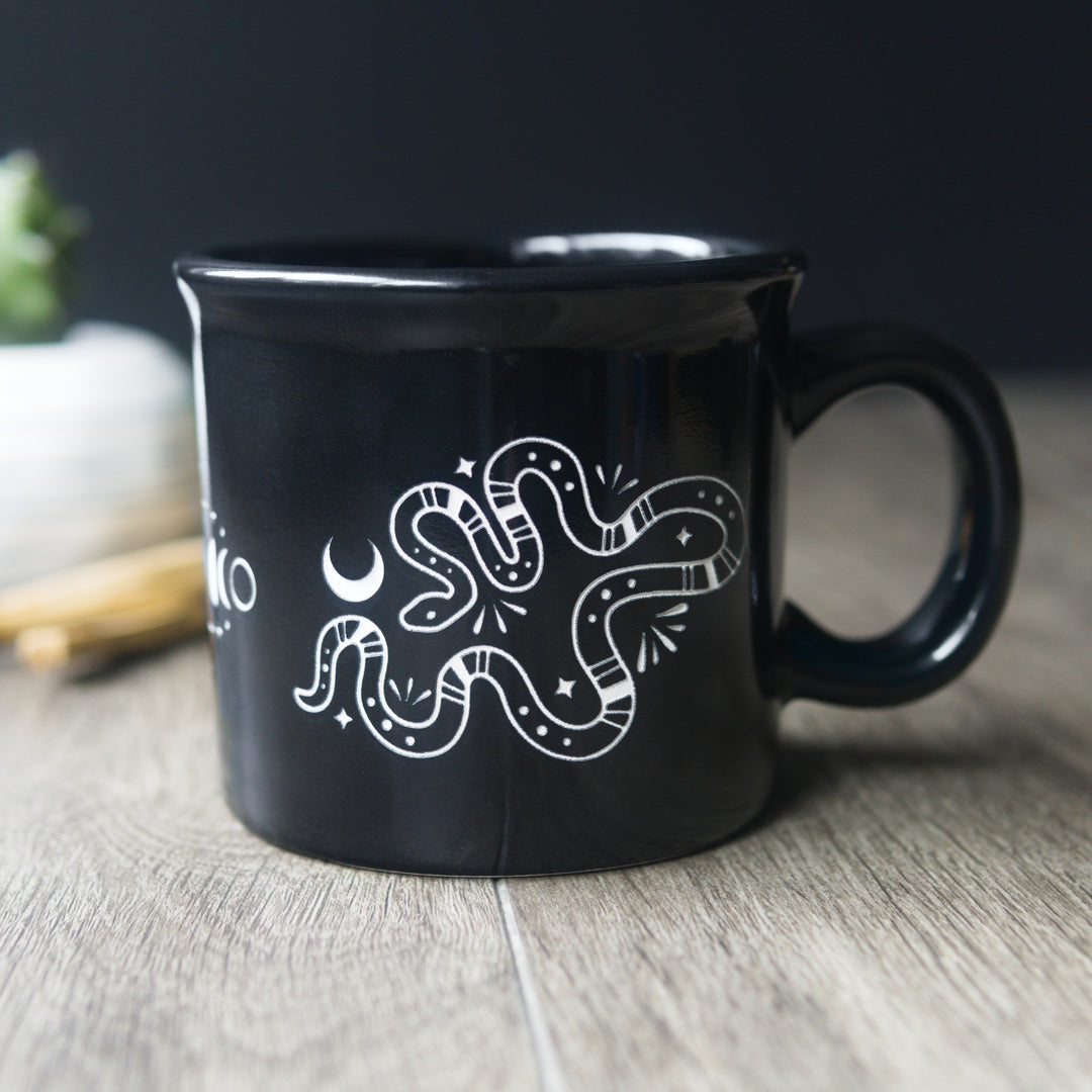 Celestial Snake Camp Mug - made in USA ceramic