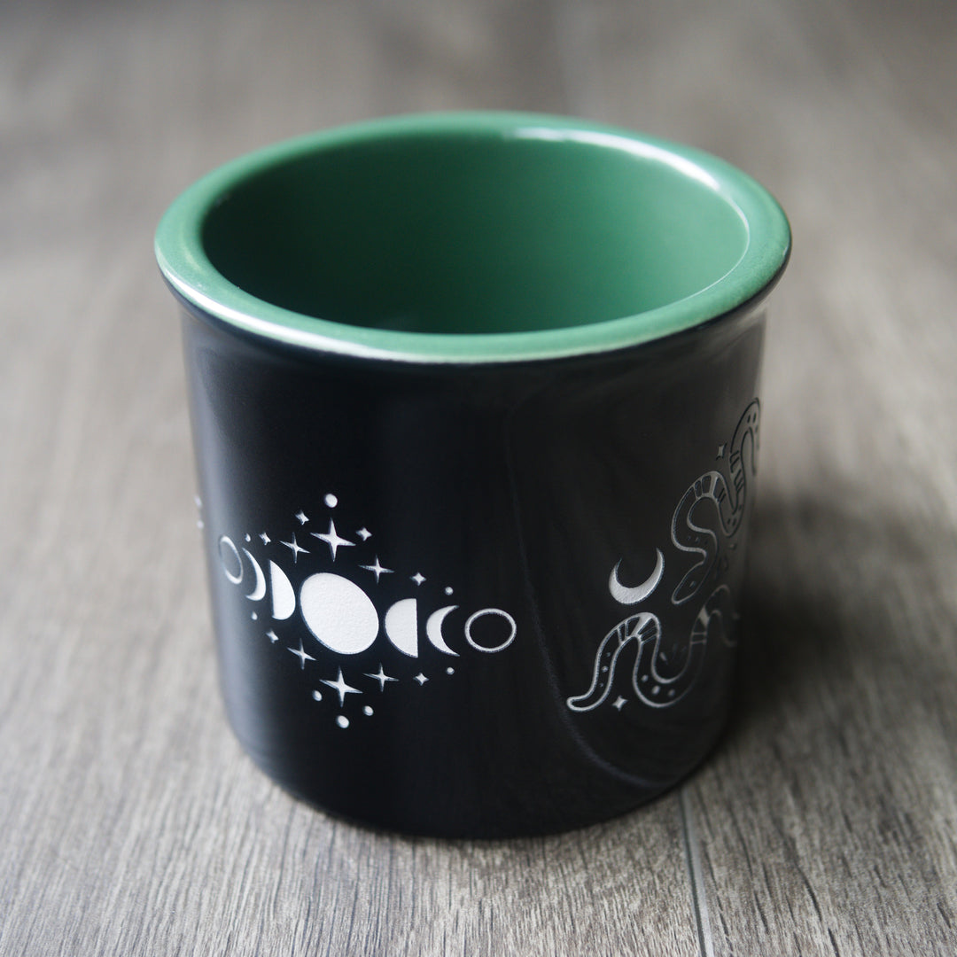 Celestial Snake Camp Mug - made in USA ceramic