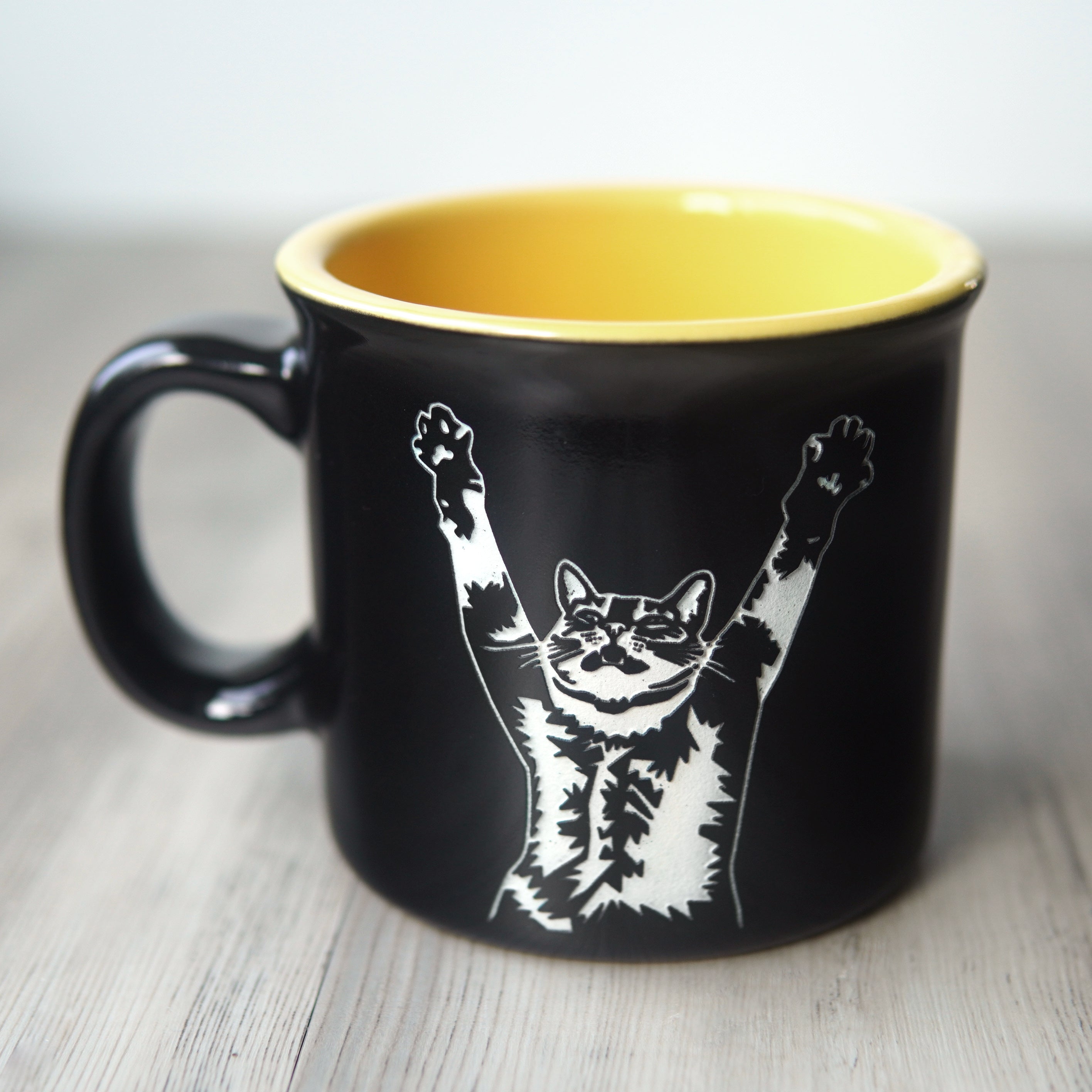 Bread & Badger Stretching Cat Camp Mug