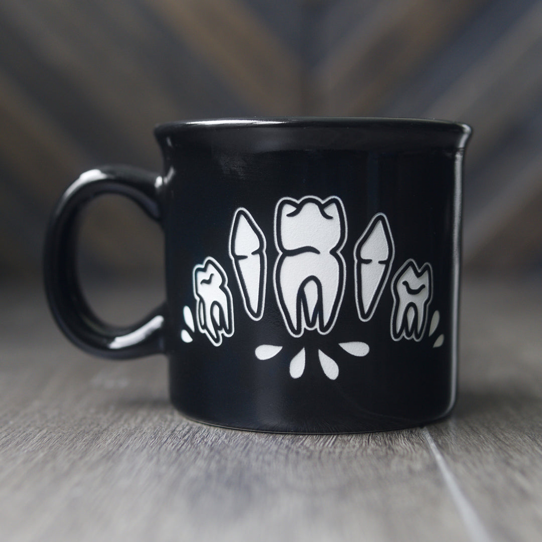 Tooth Camp Mug - Halloween bloody dental horror