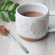 Dandelion Mug, Forest Style Handmade Pottery