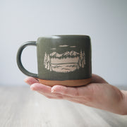Mountain Mug - Forest Style Handmade Pottery