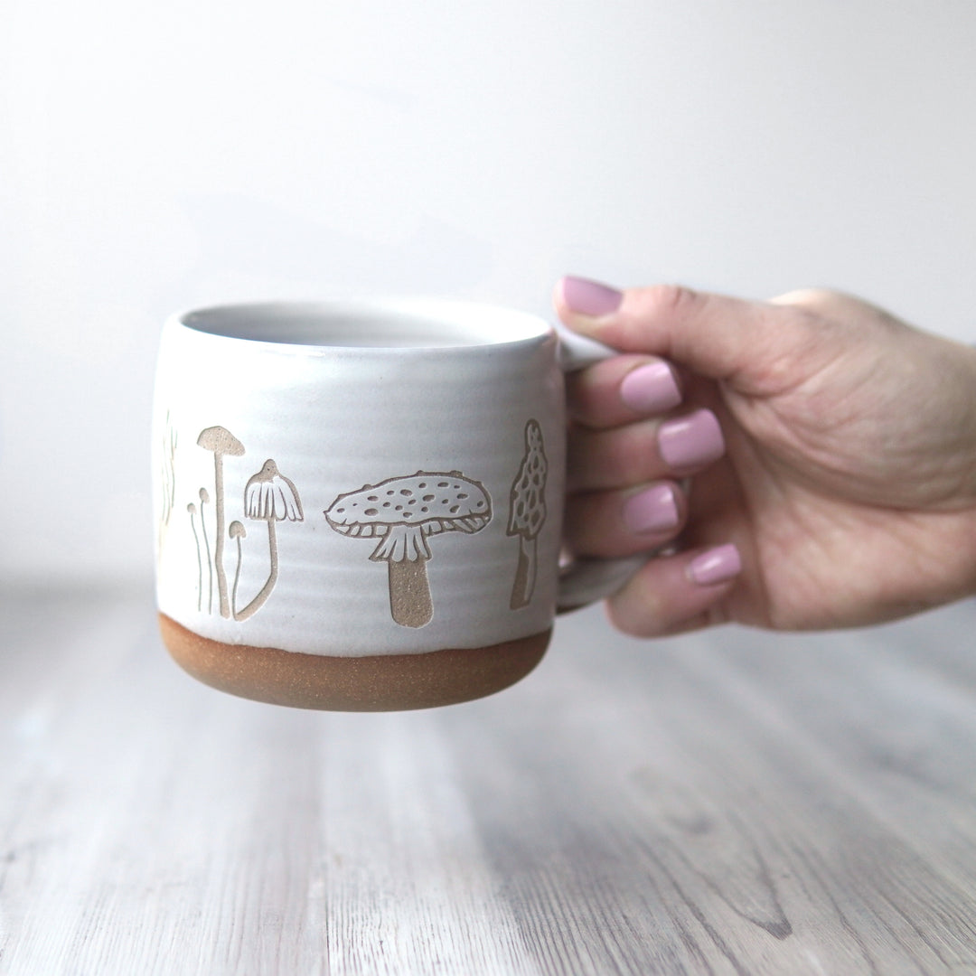 Mushroom Mug, Forest Style Handmade Pottery