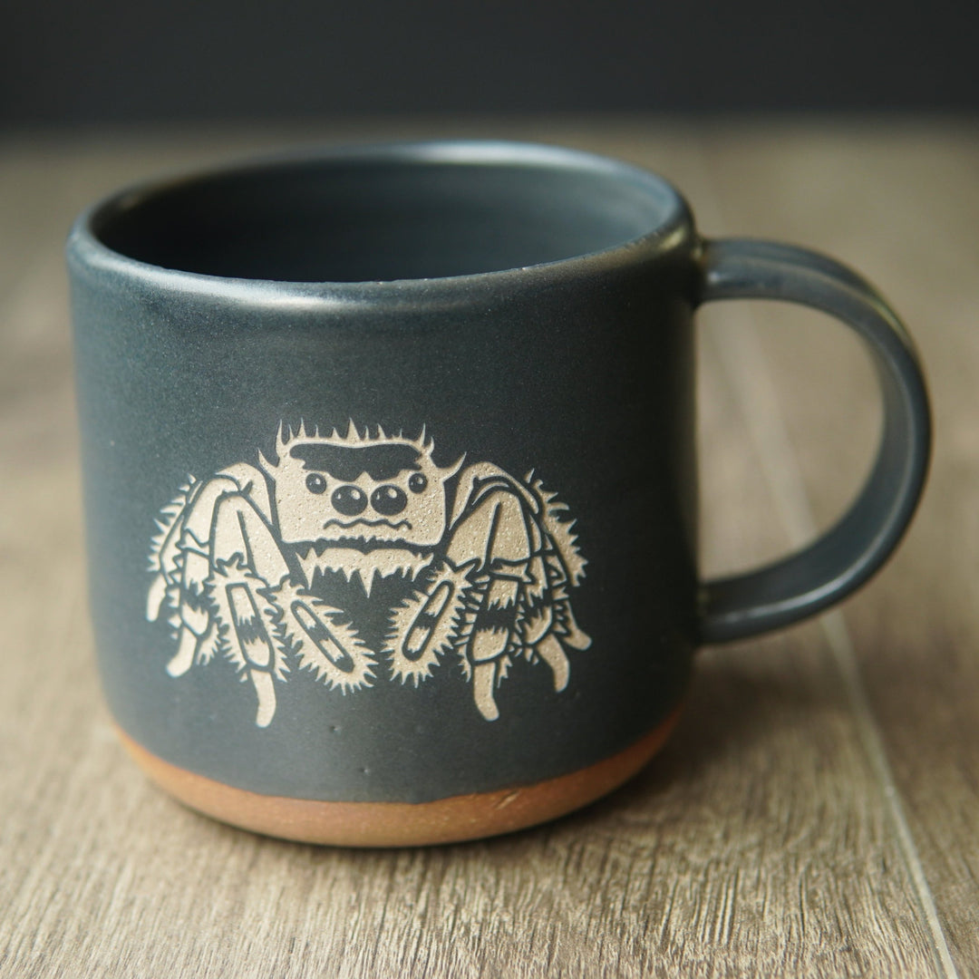 Spider Mug, Forest Style Handmade Pottery