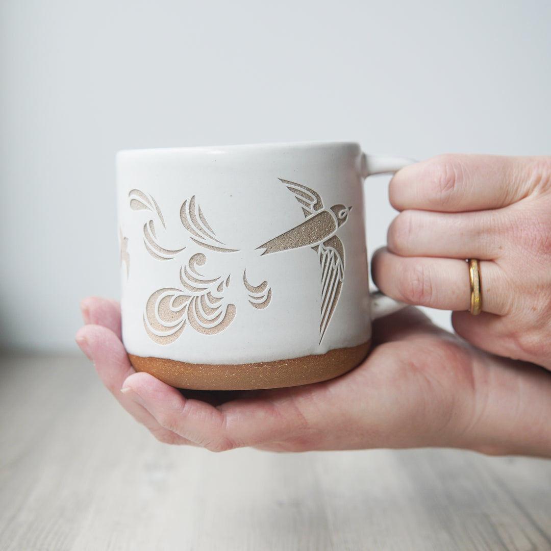 Custom Forest Mug, Handmade Pottery Made-to-Order