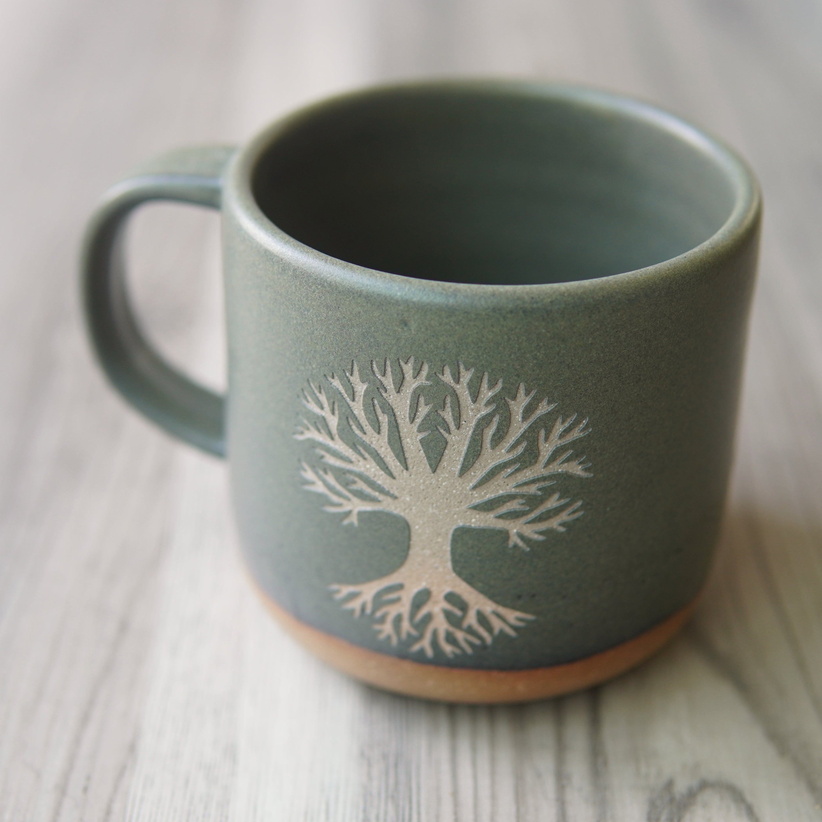 Tree of newest Life pottery mug set of 4 made to order