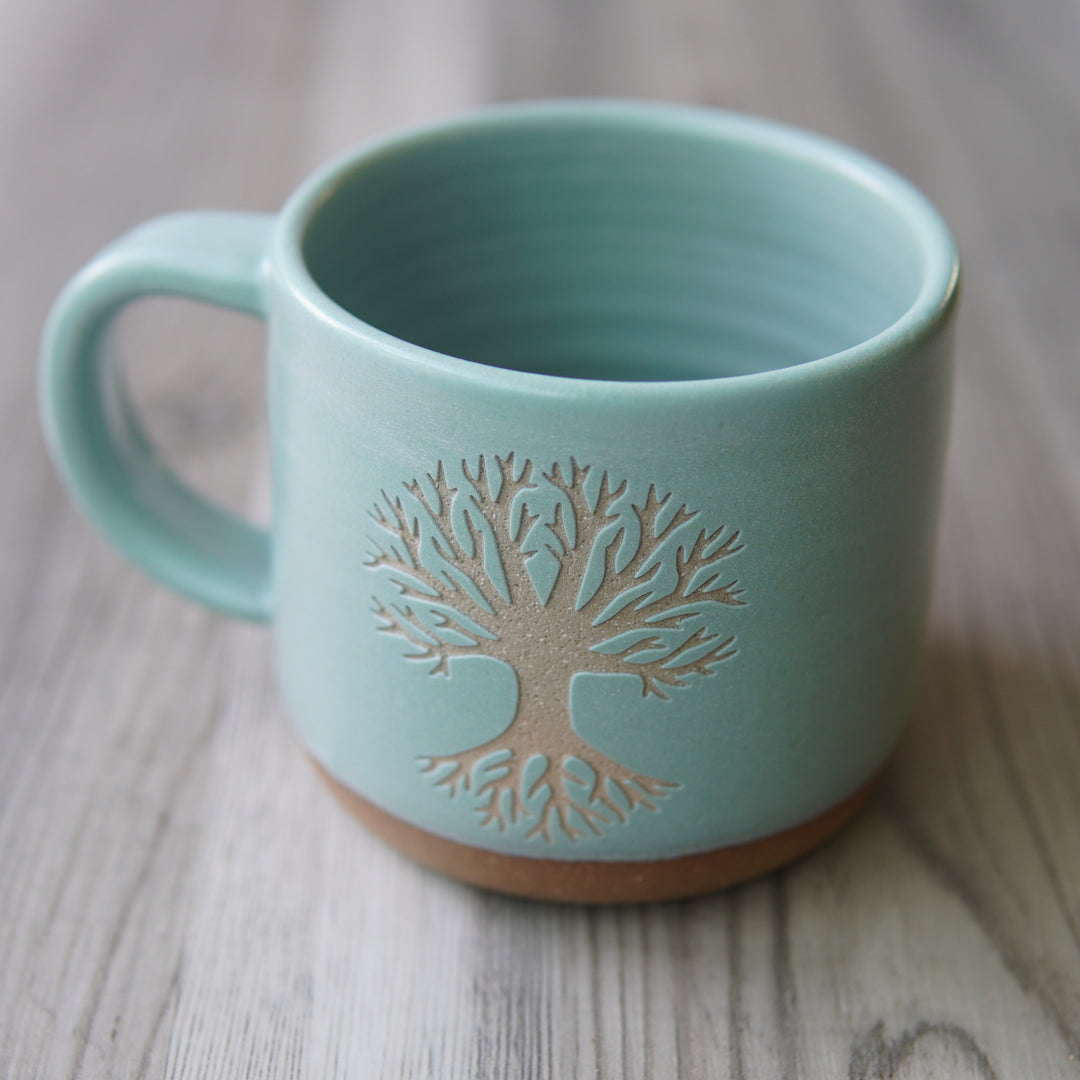 Tree of Life Mug, Forest Style Handmade Pottery