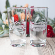 Mountain Highball Glass - PNW etched cocktail barware