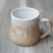 Book Cat Mug - Introvert Collection Handmade Pottery