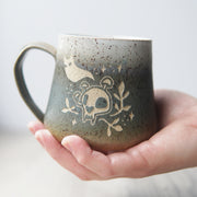 Haunted Skull Mug - Introvert Collection Handmade Pottery