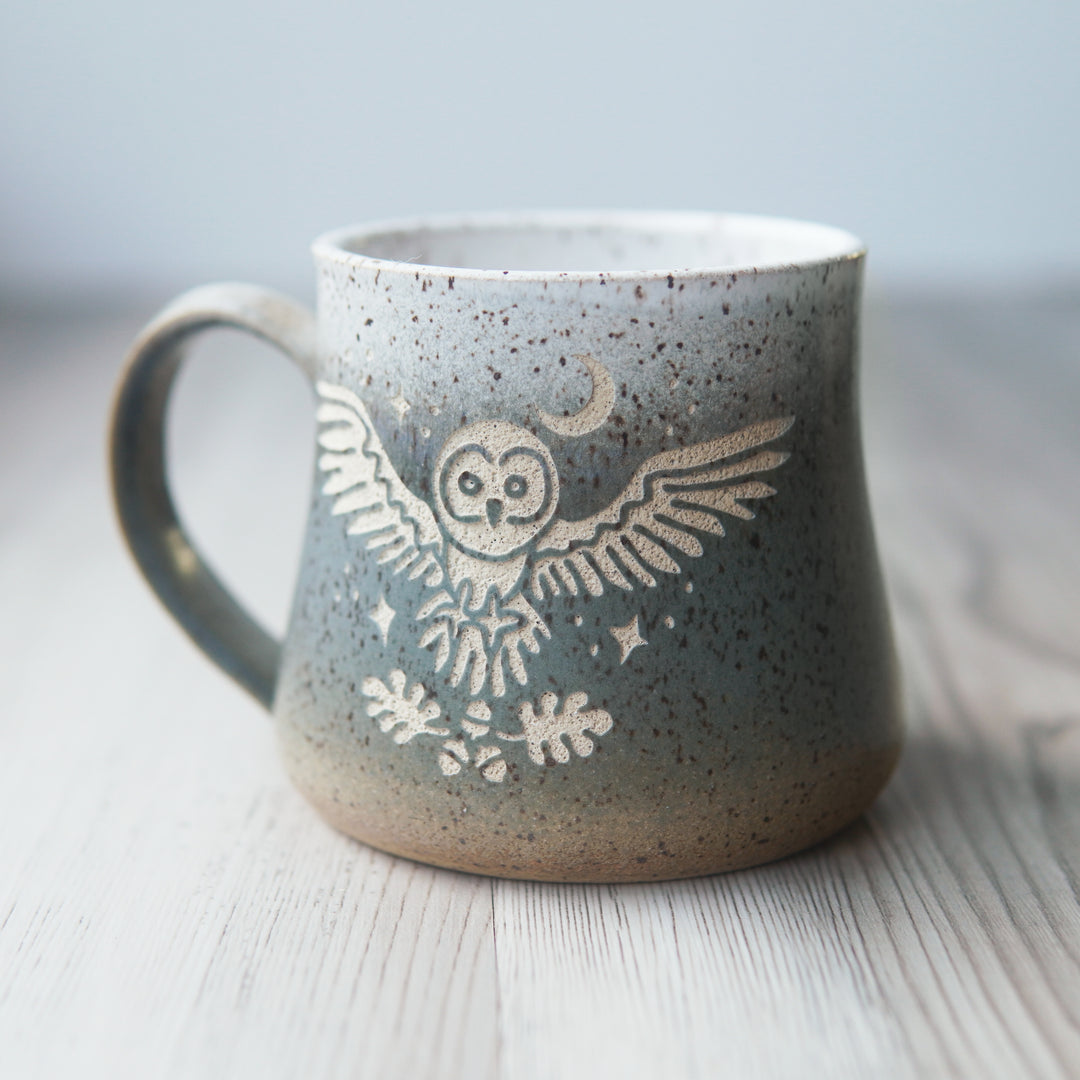 Owl + Oak Mug - Introvert Collection Handmade Pottery