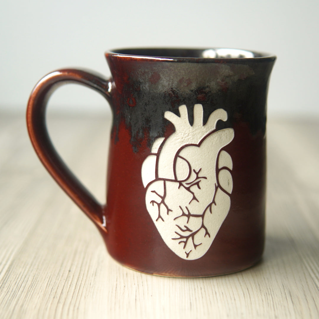 Anatomical Heart Mug - Hearth Collection Handmade Pottery