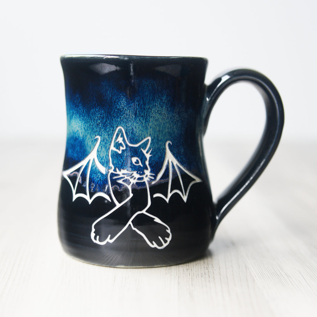 Cat Bat Mug - Hearth Collection Handmade Pottery