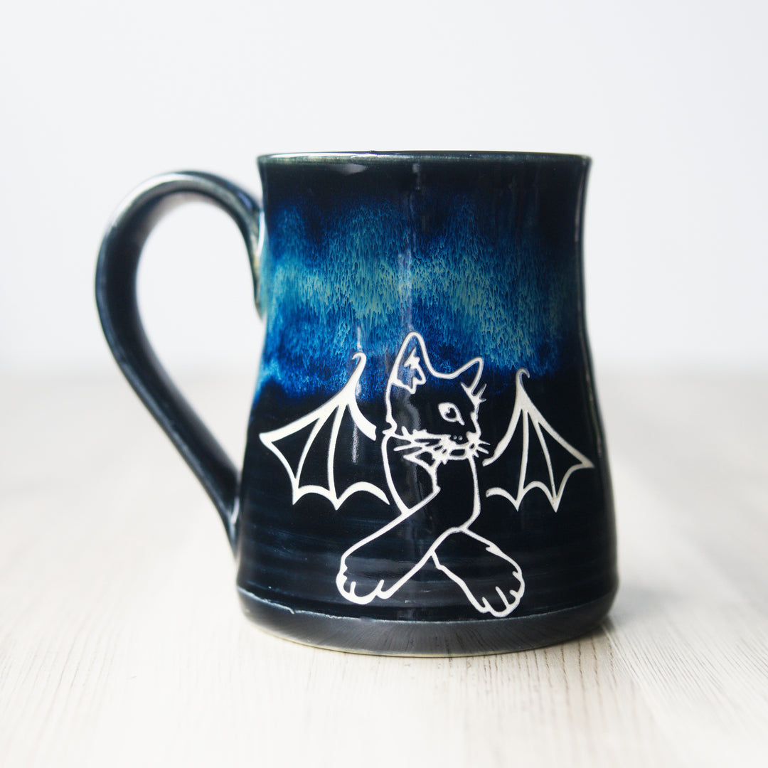Cat Bat Mug - Hearth Collection Handmade Pottery
