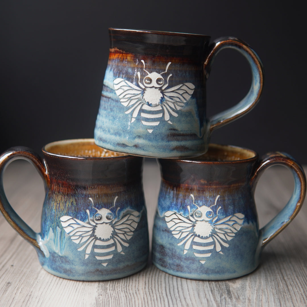 Honey Bee Mug - Hearth Collection Handmade Pottery