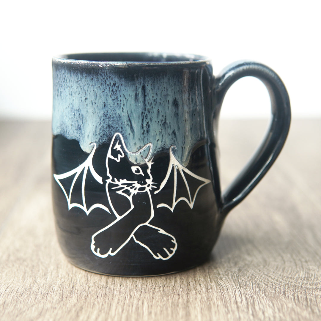 Cat Bat Mug - Hearth Collection Handmade Pottery