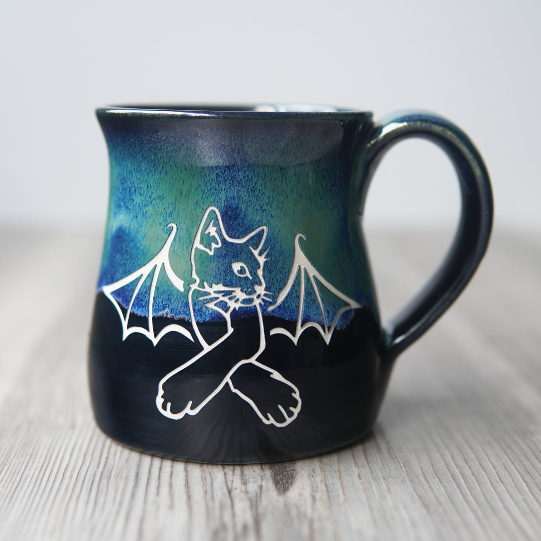 Cat Bat Mug - Hearth Collection Handmade Pottery