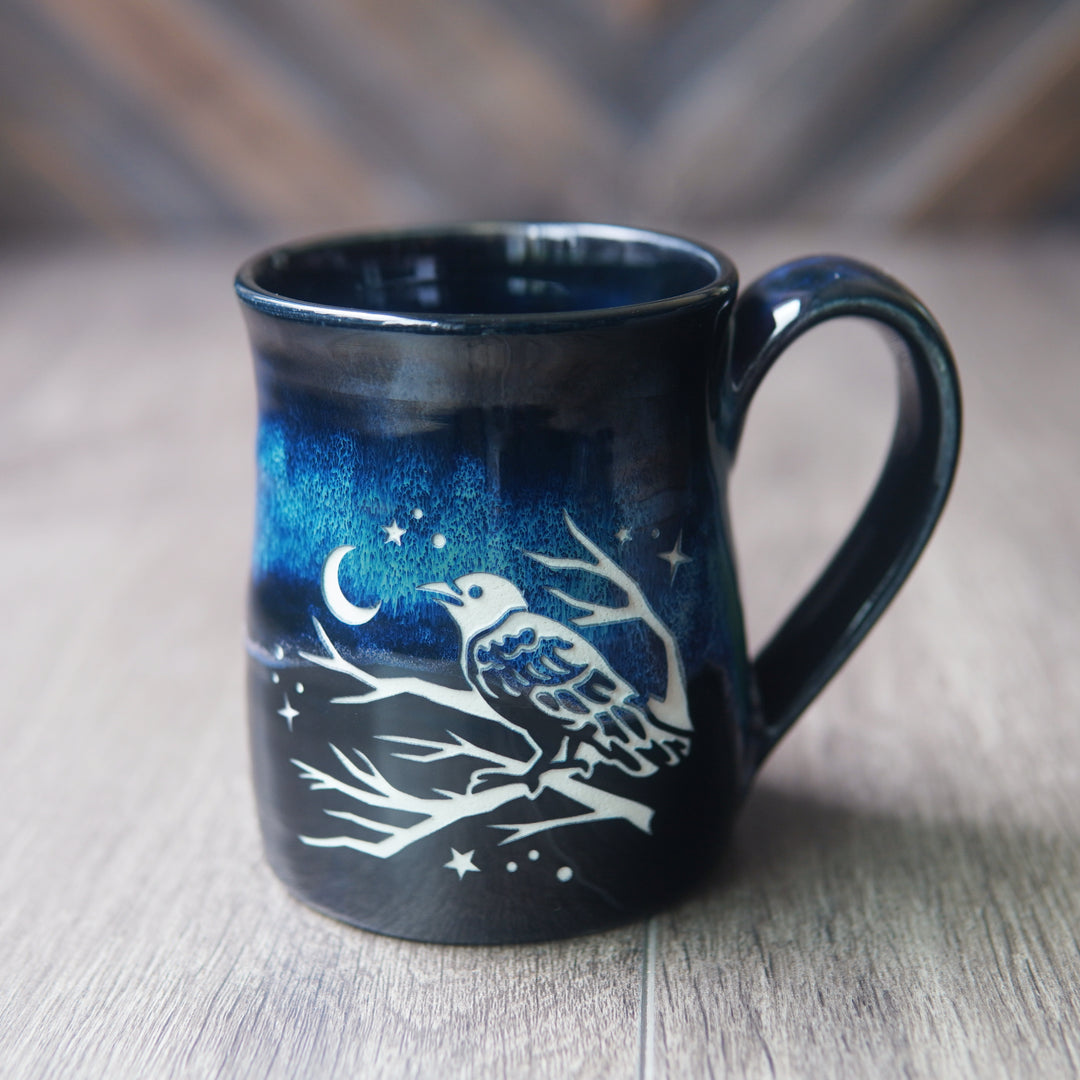 Crow Mug - Hearth Collection Handmade Pottery