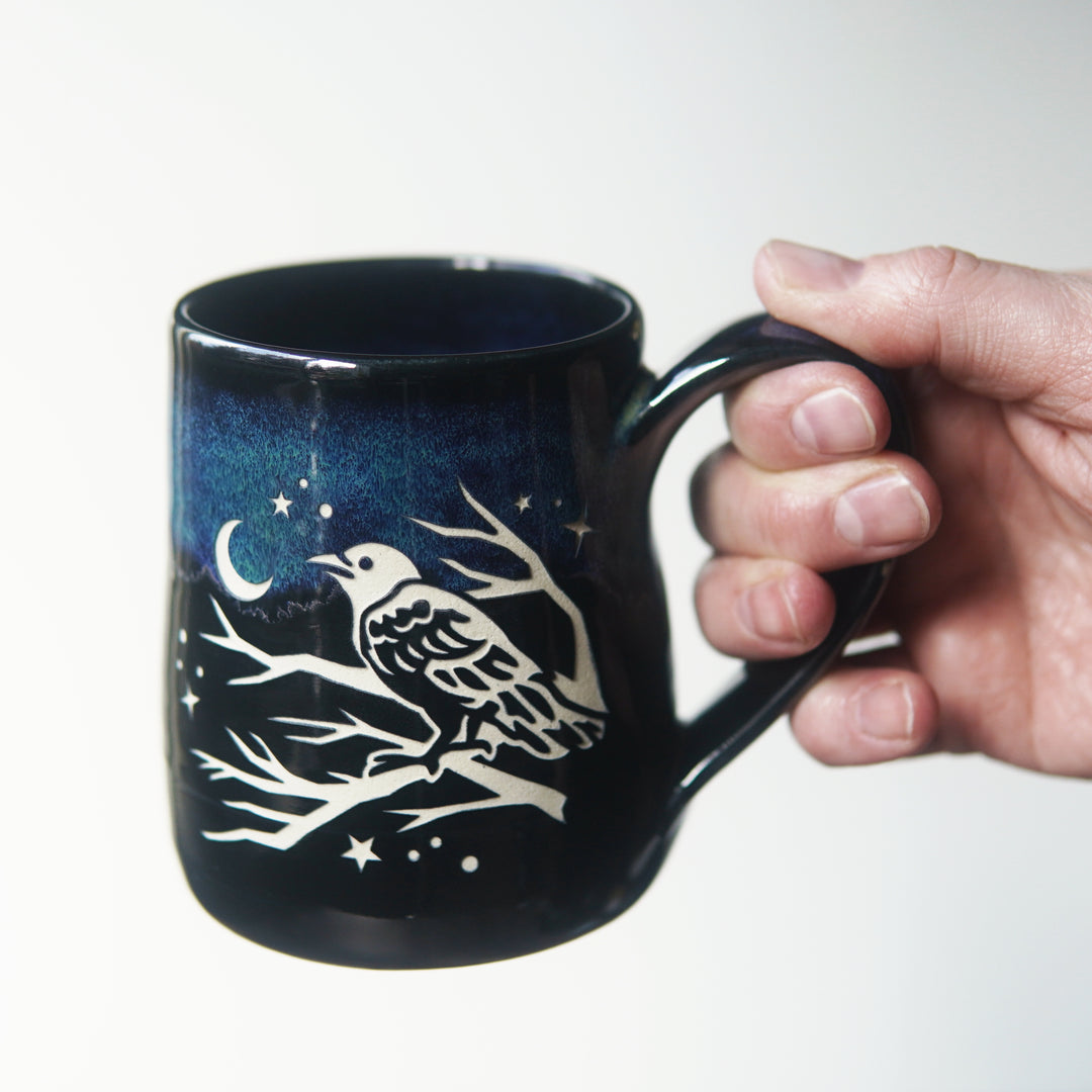 Crow Mug - Hearth Collection Handmade Pottery