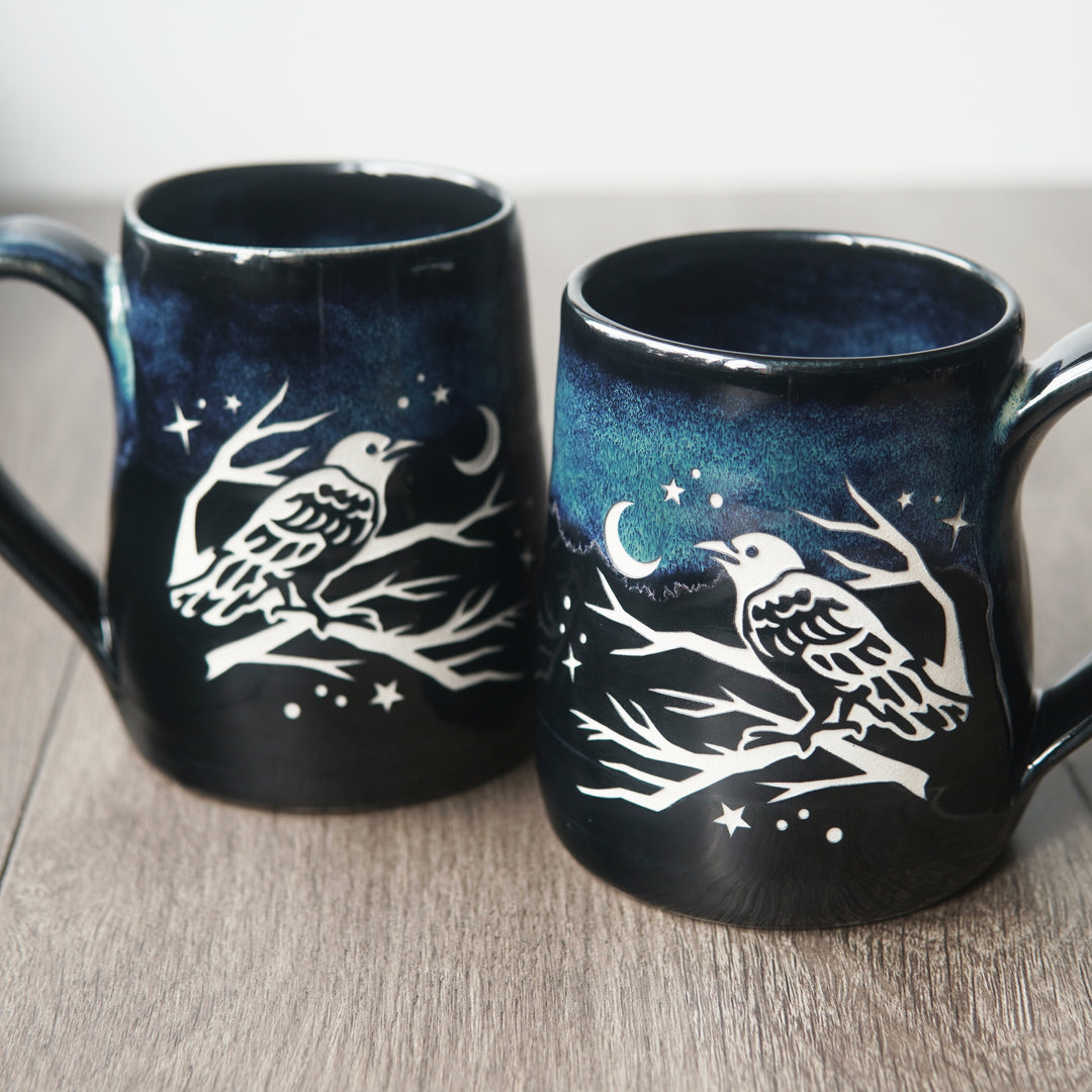 Crow Mug - Hearth Collection Handmade Pottery