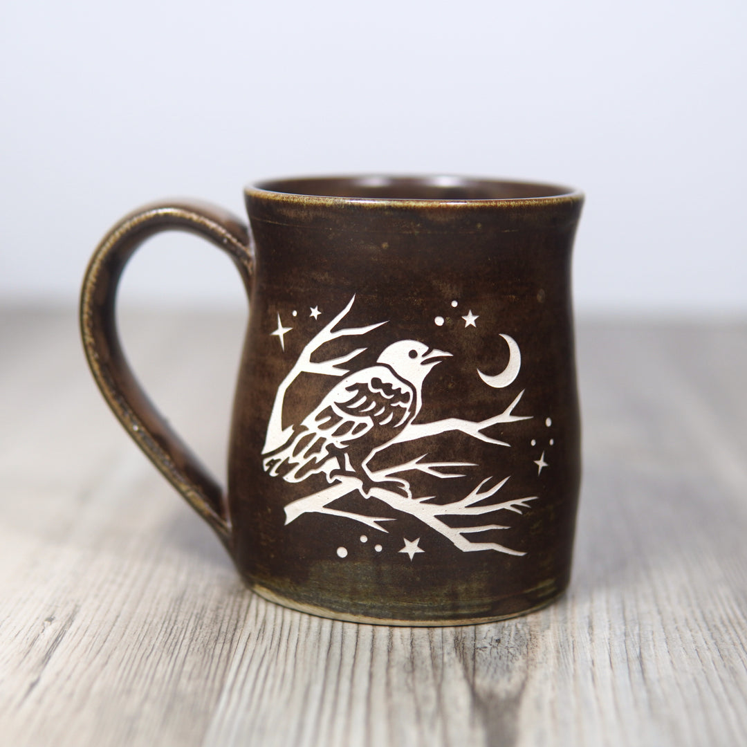 Crow Mug - Hearth Collection Handmade Pottery