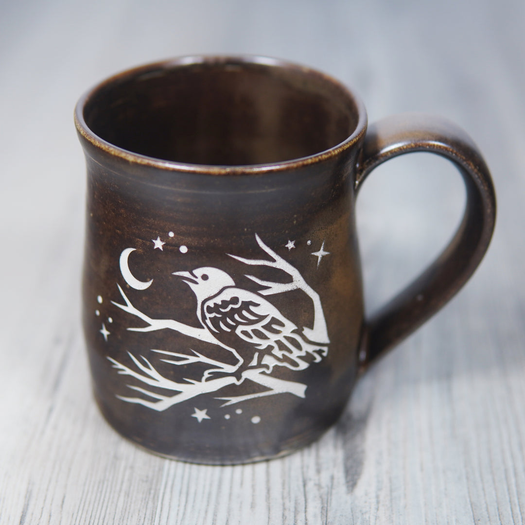 Crow Mug - Hearth Collection Handmade Pottery