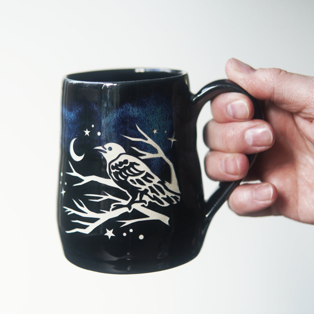 Crow Mug - Hearth Collection Handmade Pottery