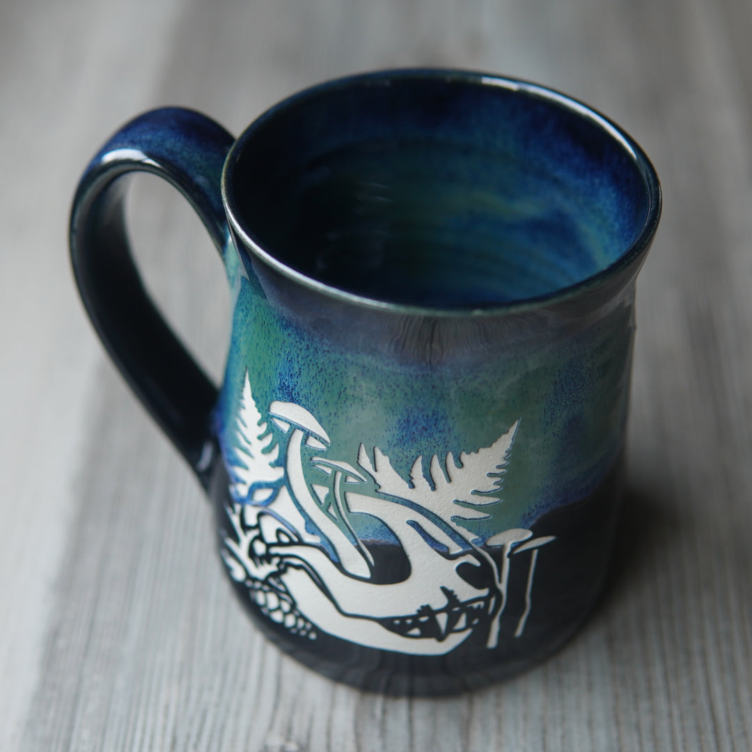 Decay Skull Mug - Hearth Collection Handmade Pottery