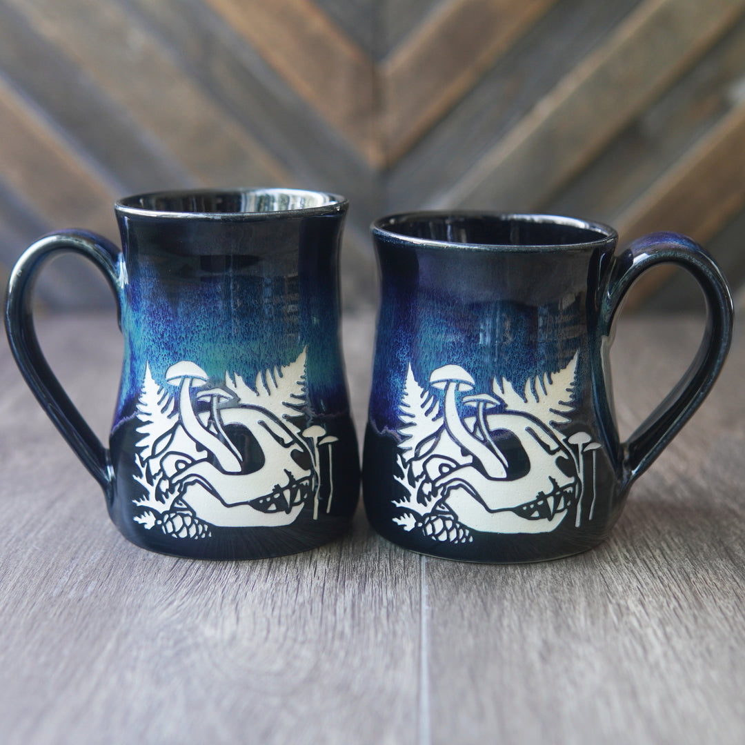 Decay Skull Mug - Hearth Collection Handmade Pottery