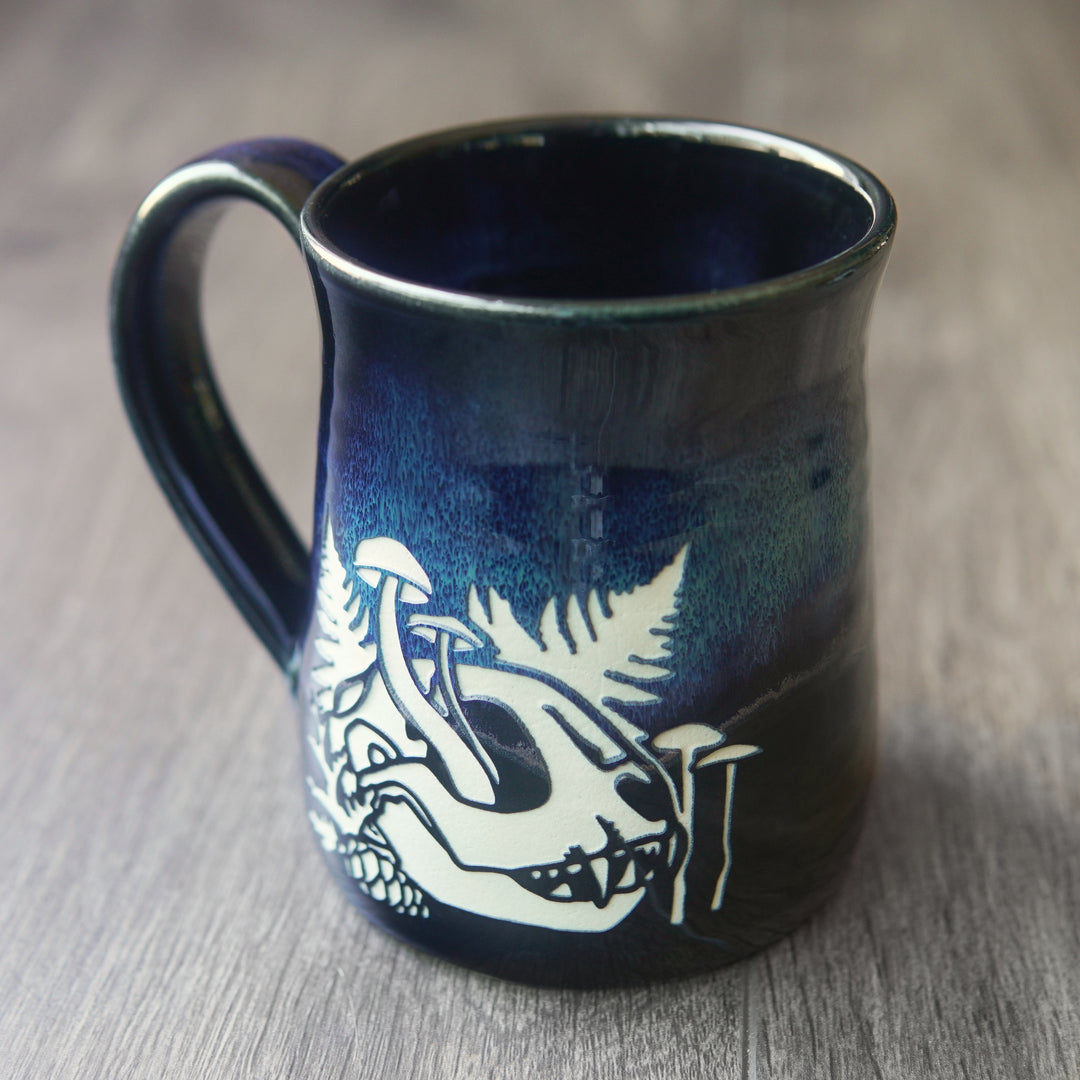 Decay Skull Mug - Hearth Collection Handmade Pottery
