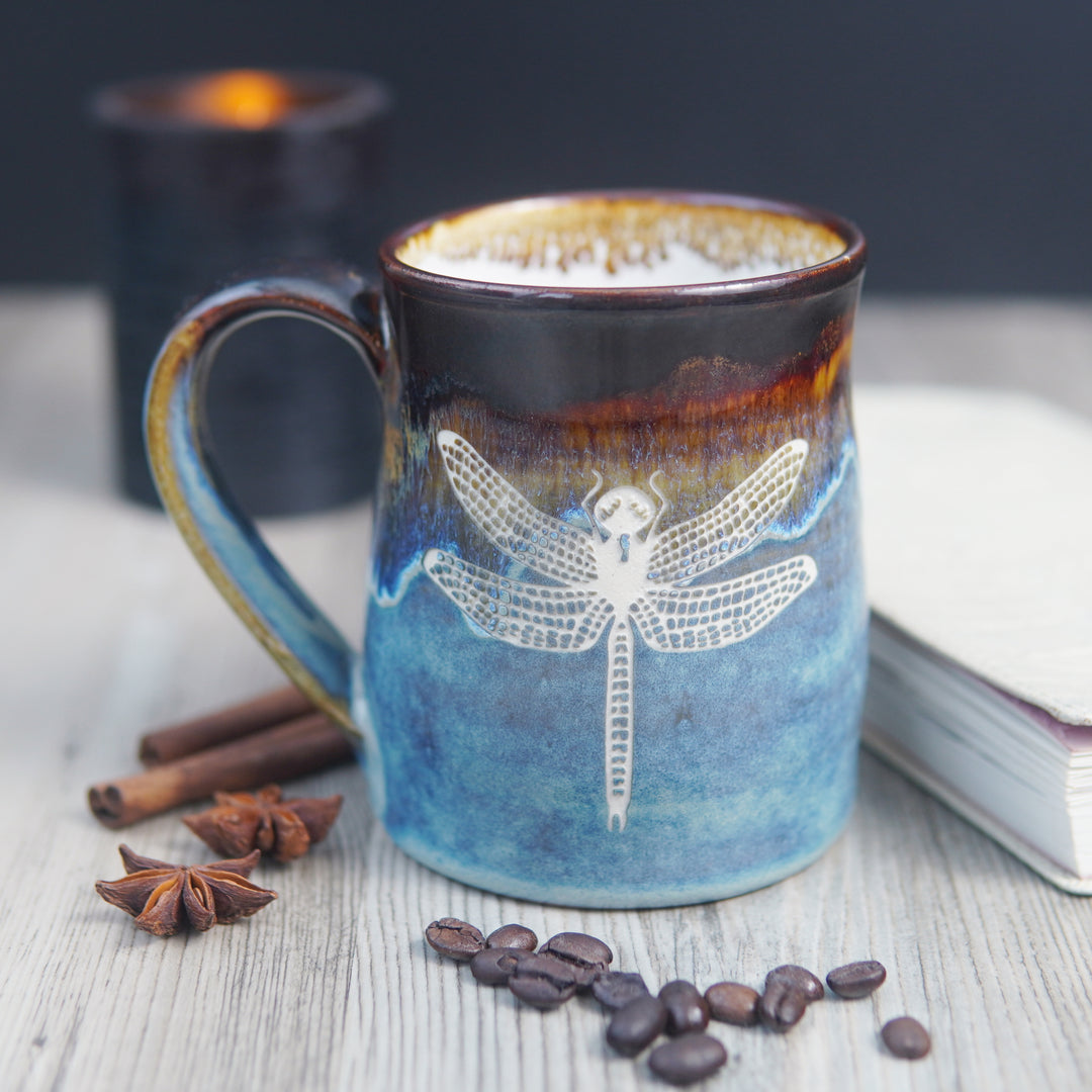 Dragonfly Mug - Hearth Collection Handmade Pottery