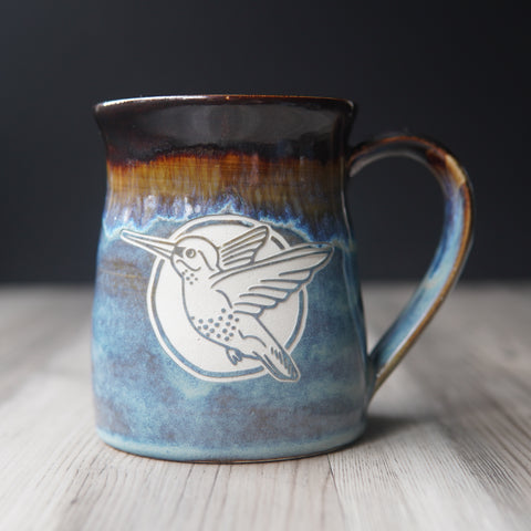 Hummingbird Mug - Hearth Collection Handmade Pottery