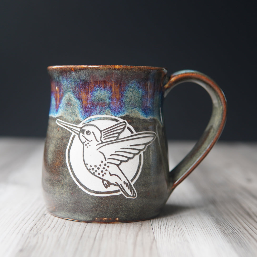 Hummingbird Mug - Hearth Collection Handmade Pottery