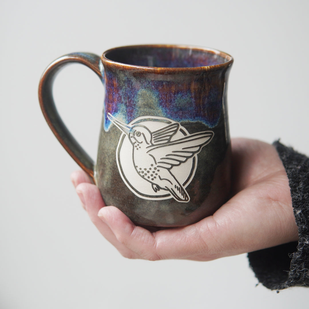 Hummingbird Mug - Hearth Collection Handmade Pottery