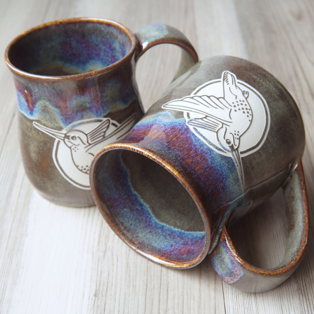 Hummingbird Mug - Hearth Collection Handmade Pottery