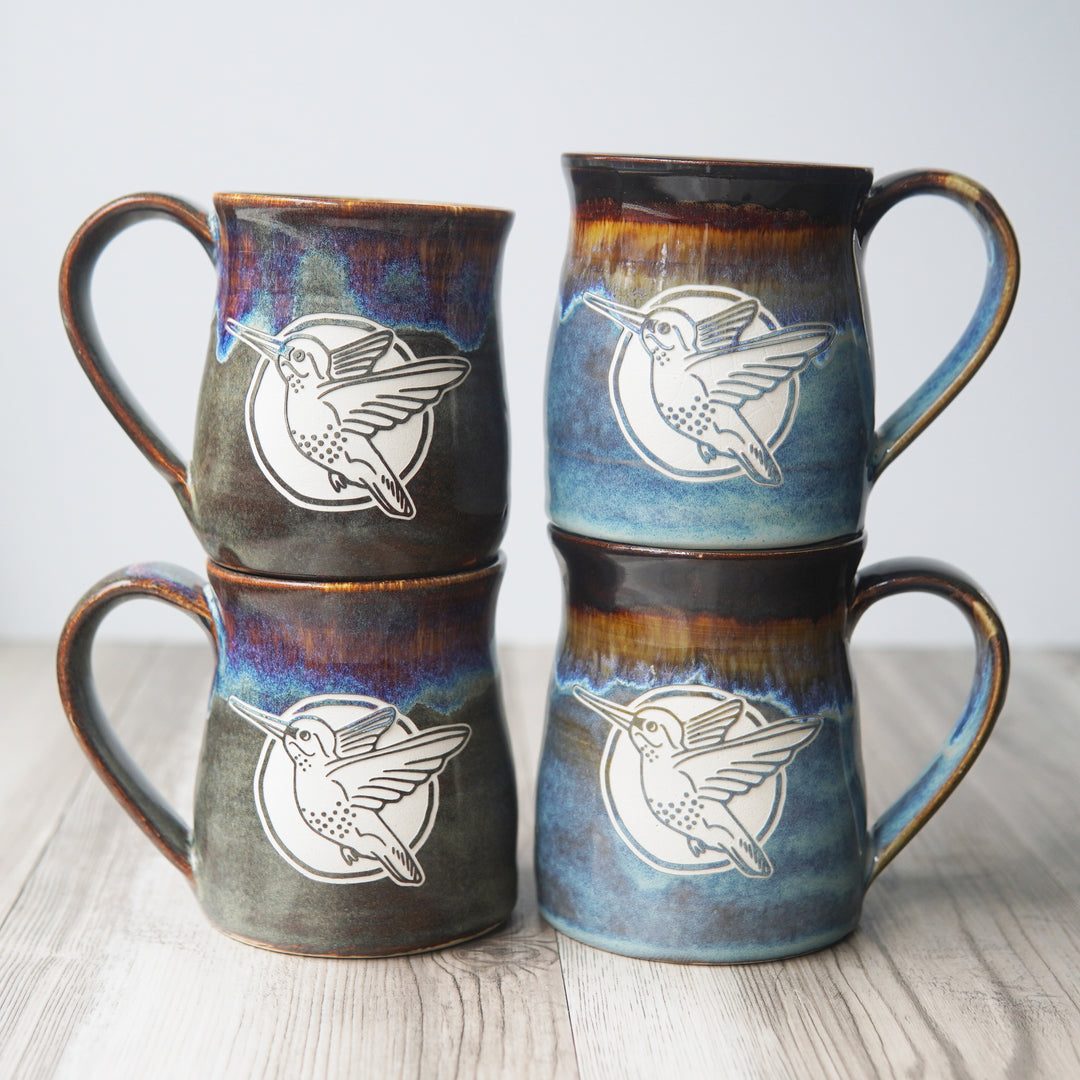 Hummingbird Mug - Hearth Collection Handmade Pottery