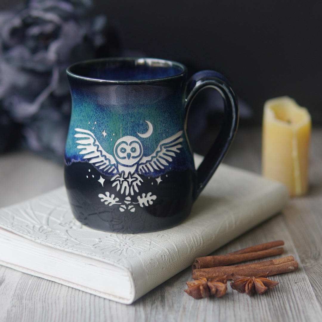 Owl + Oak Mug - Hearth Collection Handmade Pottery
