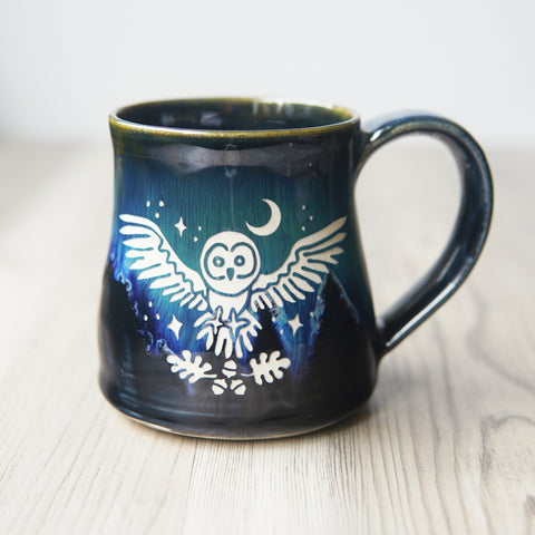Owl + Oak Mug - Hearth Collection Handmade Pottery