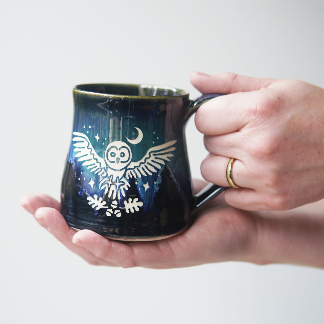 Owl + Oak Mug - Hearth Collection Handmade Pottery